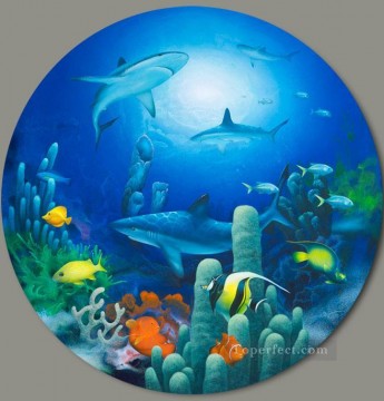 動物 Painting - サメ ロード・オブ・ザ・シー アンダーシー